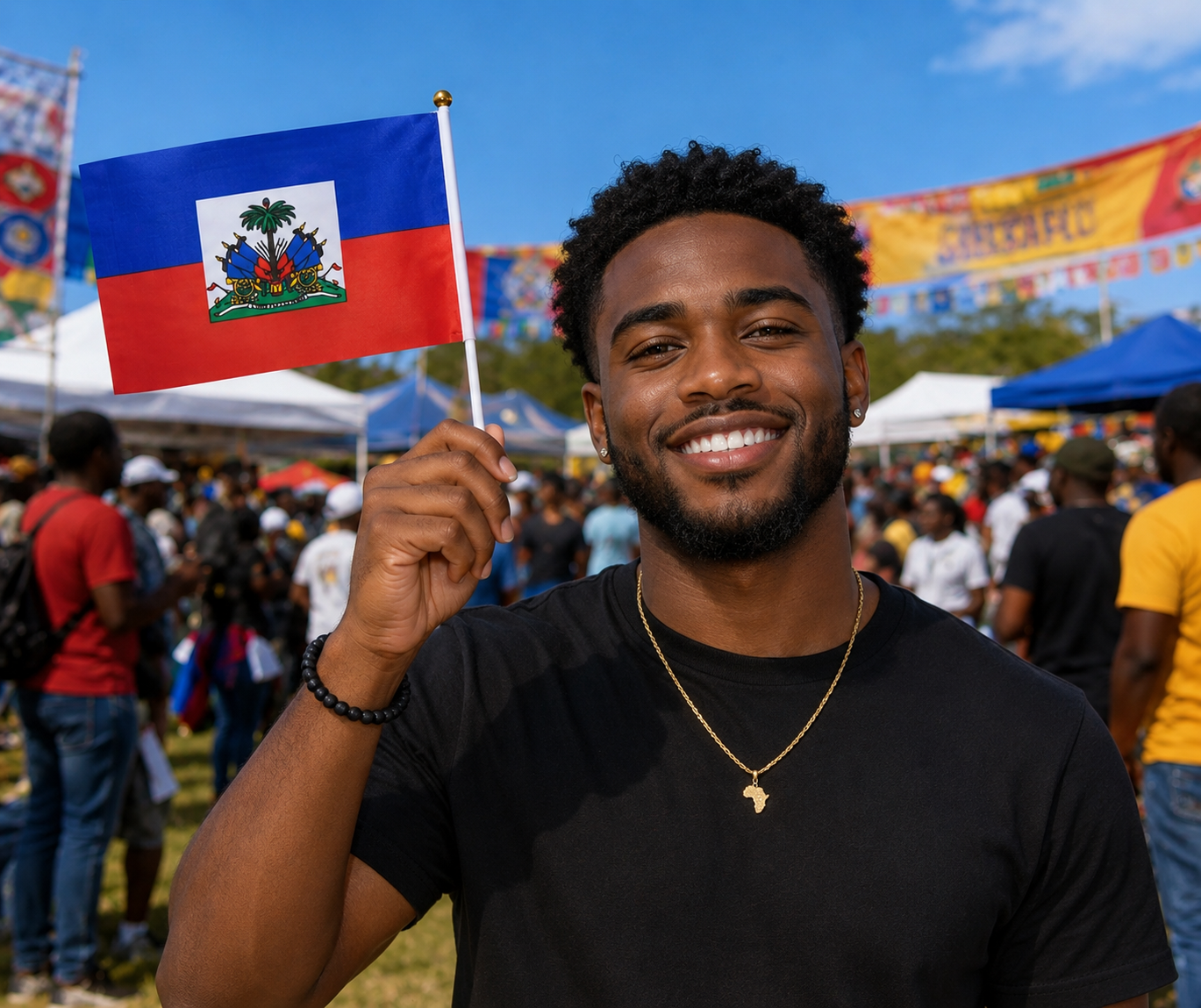 Mini Haitian Flags