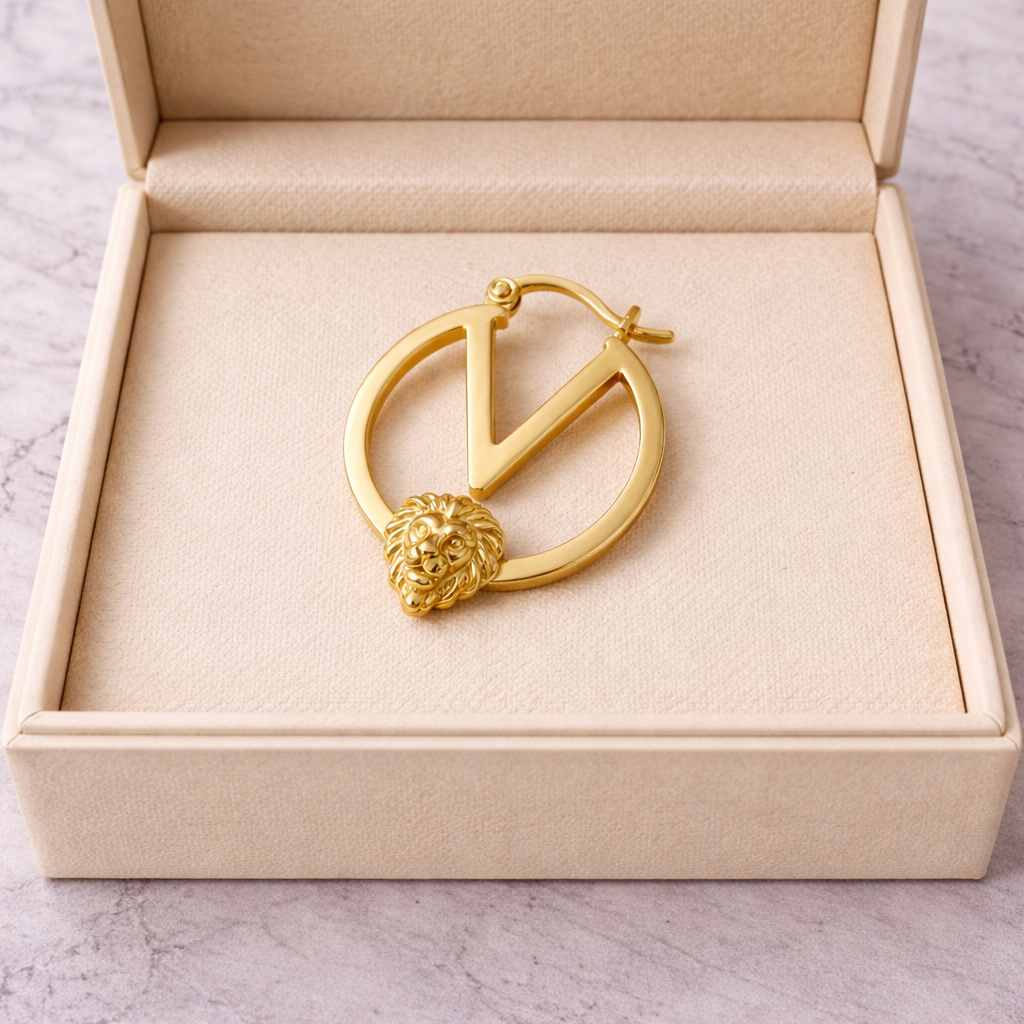 Regal Lion Emblem Hoop