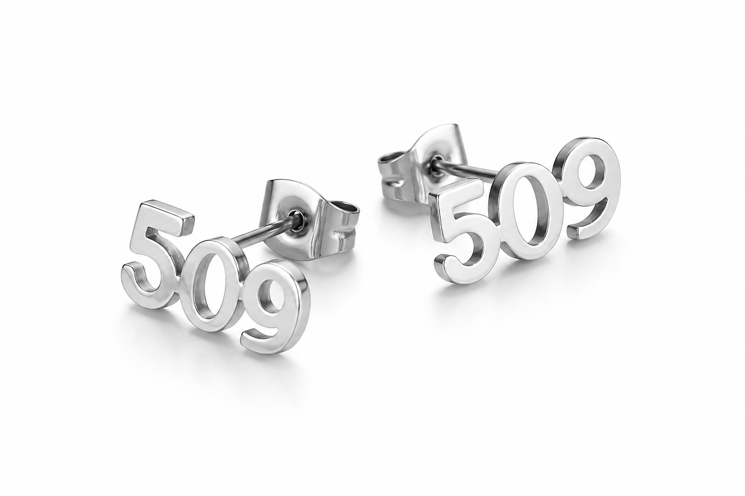 Haiti AREA CODE “509” stud earrings