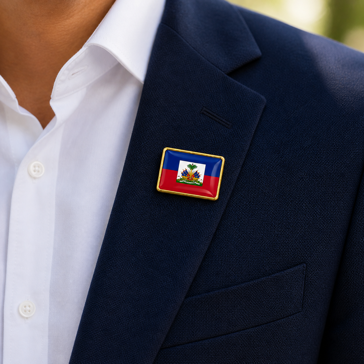 Haitian Flag Brooch/Pin