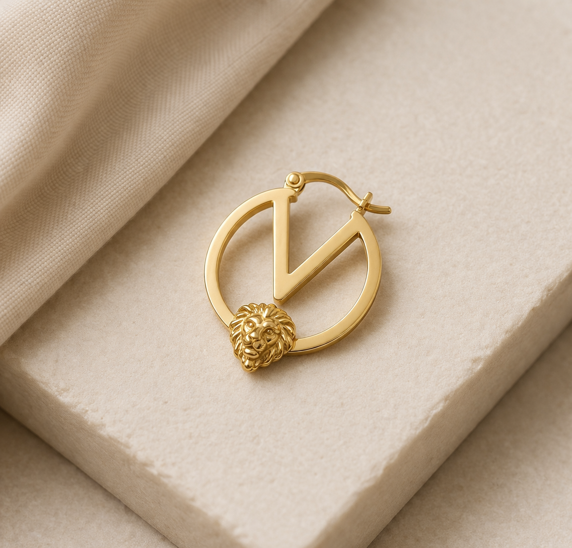 Regal Lion Emblem Hoop
