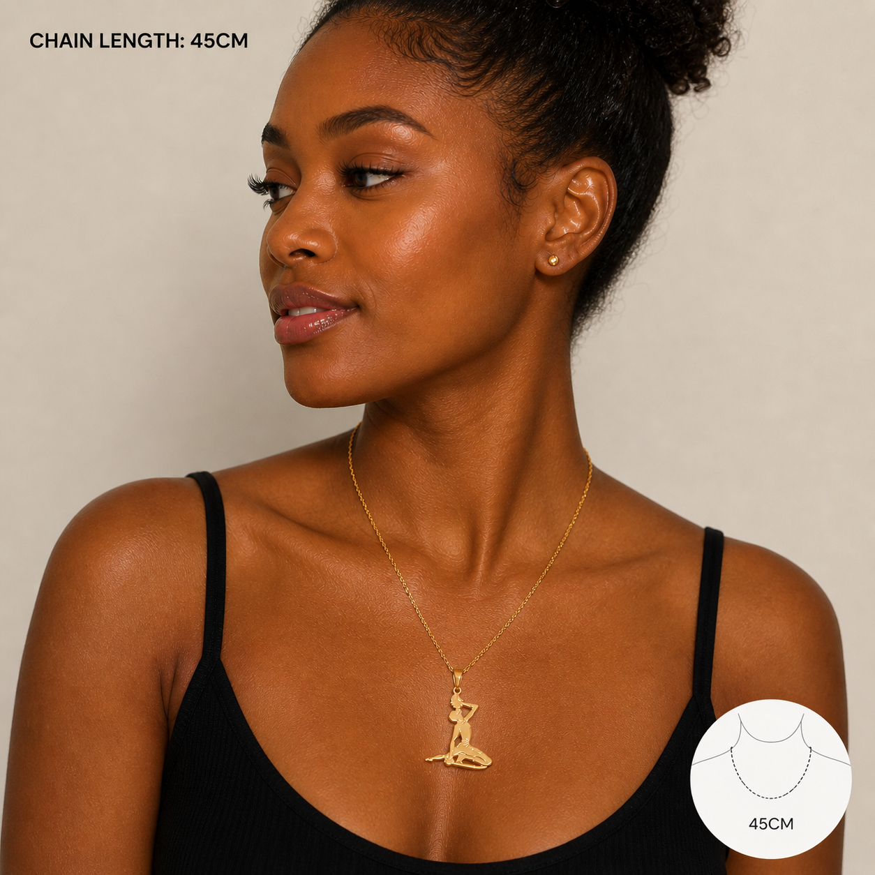 Nèg Mawon Necklace (3cm pendant)