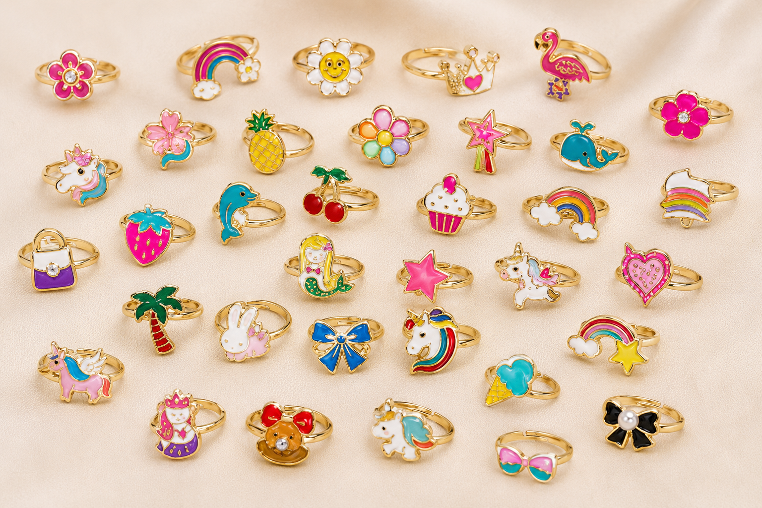 Adjustable Fashion Rings for Girls